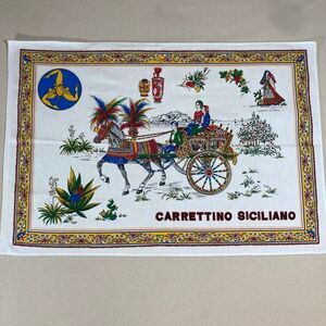 Carrettino Siciliano Tea Towel /Wall Hanging Souvenir 24" x  34” NWOT‎